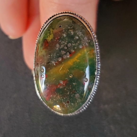 New Bloodstone 925 Silver Ring. - Picture 14 of 14